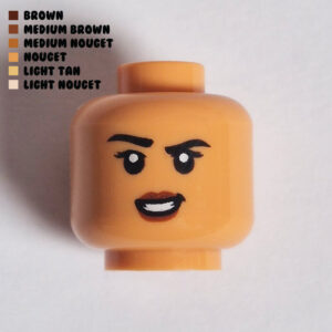 Dark Peach Lips w/ Slanted Smile & Teeth Showing : Nougat