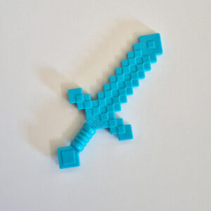 Pixel Sword, Minecraft - Light Azure Blue