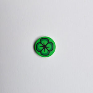 Small Round Tile w/ 4 Leaf Clover