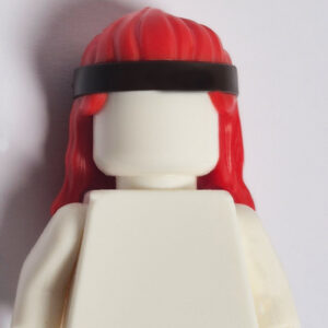 Long & Wavy w/ Black Headband - Red