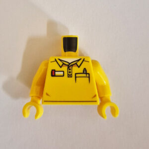 Yellow Collar Shirt w/ Name Tag & Pocket