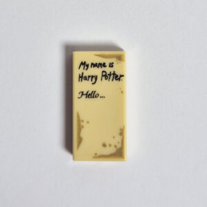 Light Tan Tile w/ 'My Name is Harry Potter - Hello'