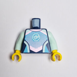 Dark Blue Wetsuit w/ Zipper & Light Aqua Sleeves
