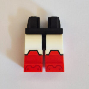 White & Black w/ Red Steel Boots & Mechanical Legs Down Side