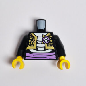 Black & White Skeleton Design w/ Gold & Lavender Accents