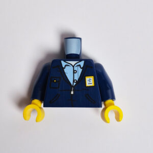 Dark Blue Zipped Jacket w/ Light Blue Collared Shirt