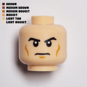 Straight Face w/ Raised Eyebrows & Cheek Lines : Light Nougat