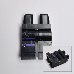 Black w/ Purple Buckled Straps & Pockets Down Side
