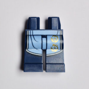 Dark Blue w/ Light Blue Apron & Gold Design Accents