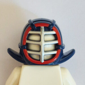 Kendo Helm - Dark Blue w/ Silver & Red