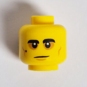 Dual Sided Head - Straight Face w/ Cheek Lines & Dark Eyes