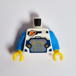 White w/ Dark Blue Space Suit & Azure Blue Sleeves