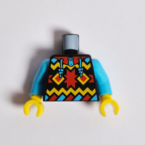 Black w/ Red, Yellow & Blue Graphics & Light Azure Sleeves