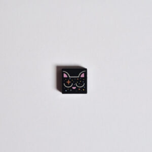 Black w/ Silver Cat Graphic