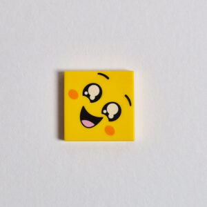 Yellow Tile w/ Happy Graphic