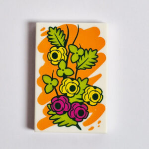 White Tile w/ Flowers Pattern