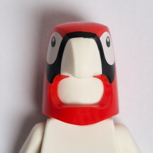 Parrot Mask - Red w/ Black & White