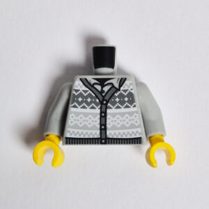Light Grey Shirt w/ Grey Pattern Sweater
