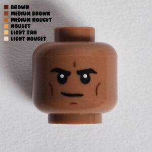 Slanted Smrik w/ Cheek Lines : Medium Brown