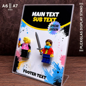 PLEXIGLAS DISPLAY STAND & 2 FIGURES ( M/F | FF | MM )