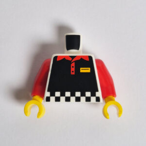 Black & Red Shirt w/ Checkered Bottom & Fries on Back